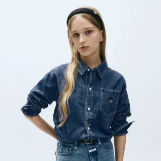 【MARITHE FRANCOIS GIRBAUD】官方旗艦 LOGO丹寧襯衫 MFG(藍色)