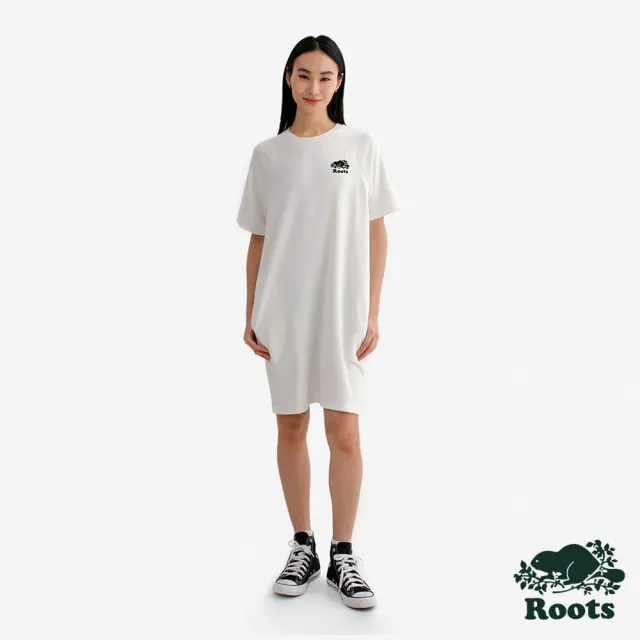 【Roots】Roots女裝- COOPER SHORTSLEEVE SWEAT 洋裝(白色)