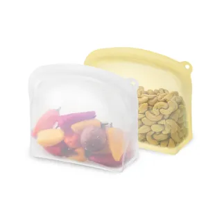 【LocknLock 樂扣樂扣】官方直營 白金矽膠好站密封袋 600ml(二色任選/站立款/保鮮袋/食物袋/分裝袋)