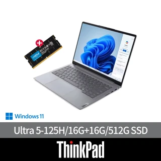 【ThinkPad 聯想】+16G記憶體組★14吋Ultra 5 Ai商用筆電(ThinkBook 14 G7/Ultra 5-125H/16G/512G SSD/W11H