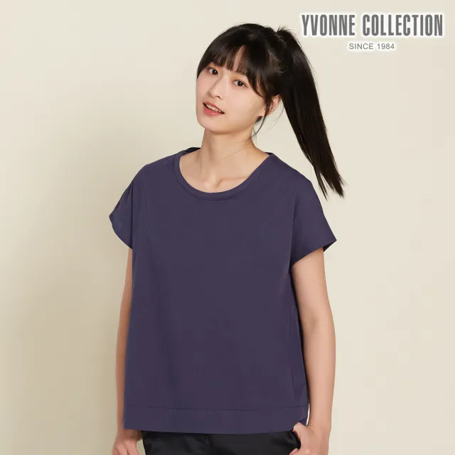 【YVONNE 以旺傢飾】水洗棉素面連袖上衣-丈青