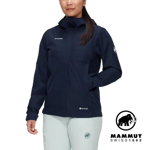 【Mammut 長毛象官方直營】Treeline Light HS Hooded Jacket GTX輕量防水連帽外套 女款 海洋藍 #1010-31520
