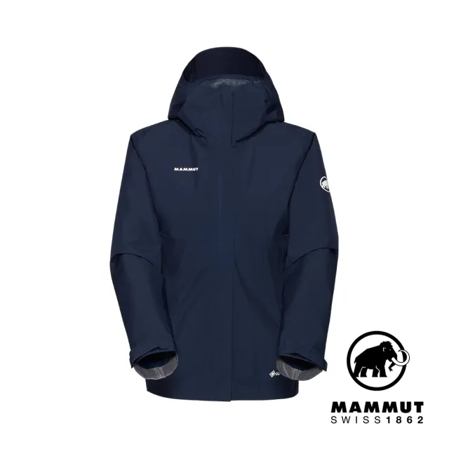 【Mammut 長毛象官方直營】Treeline Light HS Hooded Jacket GTX輕量防水連帽外套 女款 海洋藍 #1010-31520