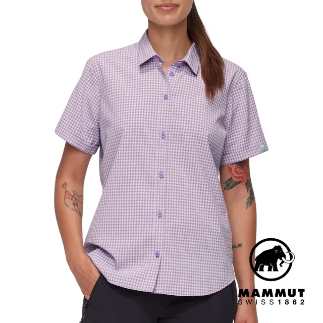 【Mammut 長毛象官方直營】Aada Shirt 輕盈防曬柔軟短袖襯衫 女款 薰衣草紫/紫風輪 #1015-01240
