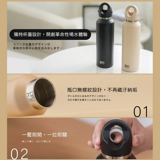 【REUN】買1送1窩們好開瓶900ml(單手開關.長效保溫保冷.超級防漏)