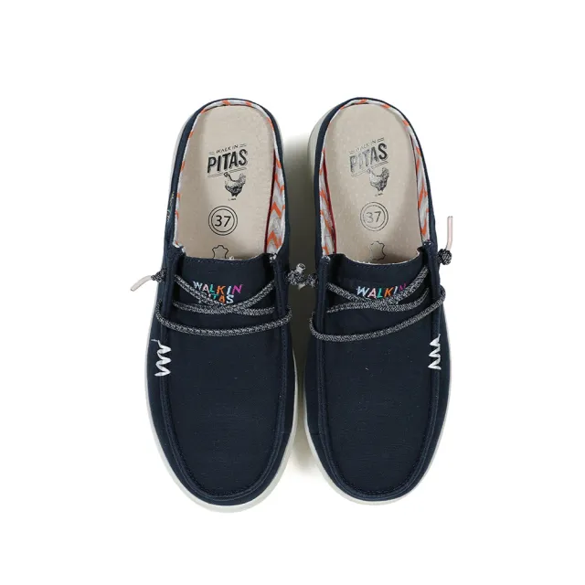 【Walk In Pitas】女鞋 BLOCK CAPARICA 厚底時尚穆勒鞋/休閒鞋(PI2524-047 伯爵藍)