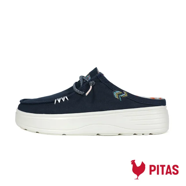 【Walk In Pitas】女鞋 BLOCK CAPARICA 厚底時尚穆勒鞋/休閒鞋(PI2524-047 伯爵藍)