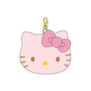 【小禮堂】雙11 Sanrio 三麗鷗 絨毛大臉伸縮票卡包 經典大臉款 Kitty 美樂蒂 酷洛米 大耳狗(平輸