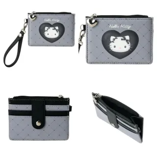 【小禮堂】雙11 Sanrio 三麗鷗 Hello Kitty 皮質票卡零錢包 變裝50周年(平輸品)