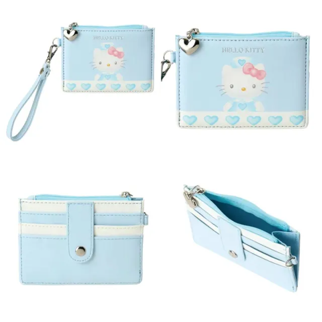 【小禮堂】雙11 Sanrio 三麗鷗 Hello Kitty 皮質票卡零錢包 變裝50周年(平輸品)