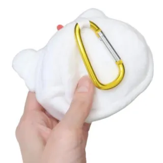【小禮堂】雙11 Sanrio 三麗鷗 幽靈丸 絨毛扣環小物收納包 大臉款(平輸品)