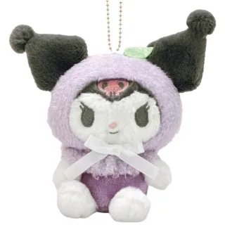 【小禮堂】雙11 Sanrio 三麗鷗 絨毛玩偶吊飾 水果頭套 Kitty 美樂蒂 大耳狗 布丁狗(平輸品)