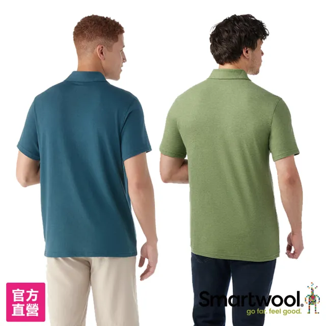 【SmartWool】男 短袖Polo衫(美麗諾羊毛衣 有機棉 吸濕排汗 抑菌抗臭 親膚 UPF40+)