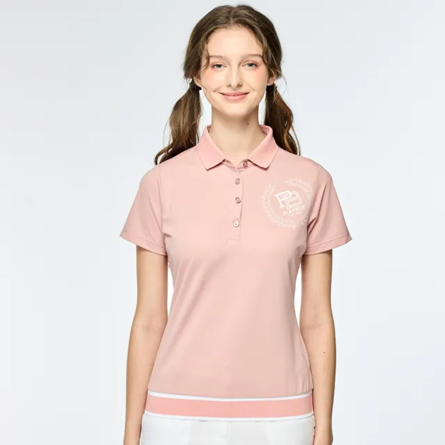 【PLAYBOY GOLF】女款吸濕排汗抗UV短袖POLO衫-粉(高爾夫球衫/KA25107-15)