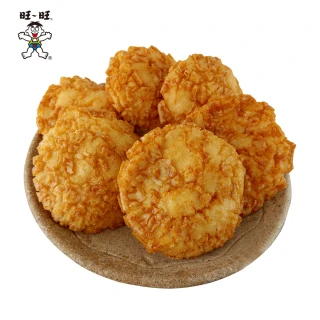 【旺旺】無聊派大仙貝酥 155g x2包(經典米果零食 全素)