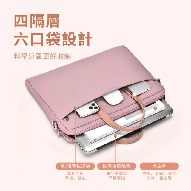 【OMG】牛津布單肩手提電腦包 15.6吋筆電包 筆電防震包 防水休閒公事包 側背電腦包 內膽包