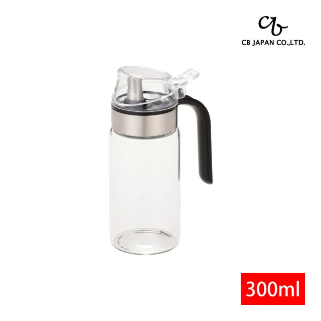 【CB JAPAN】一鍵按壓耐熱玻璃油罐300ml(油壺 油瓶 油醋 調味瓶 分裝瓶)