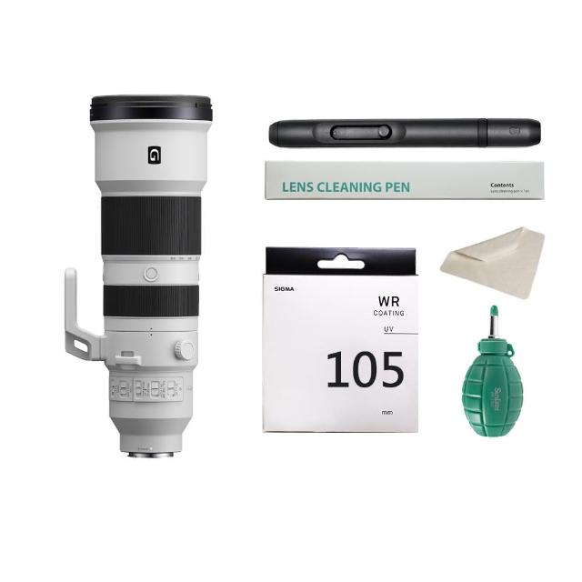 【SONY 索尼】SEL400800G FE 400-800mm F6.3-8 G OSS+SIGMA UV 保護鏡+130空氣球+拭鏡筆+30清潔布(公司貨)