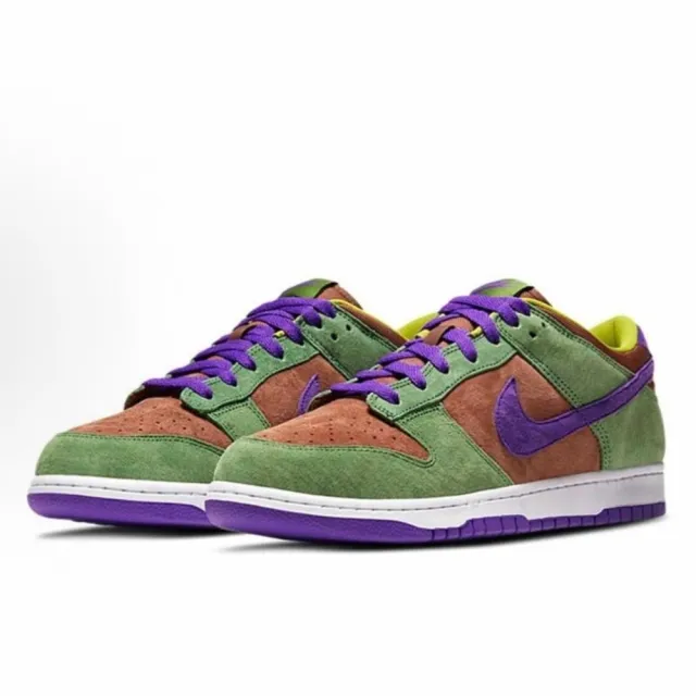 【NIKE 耐吉】Nike Dunk SP Veneer 棕綠 紫 麂皮 醜小鴨 低幫 板鞋 休閒鞋 男鞋 女鞋DA1469-200