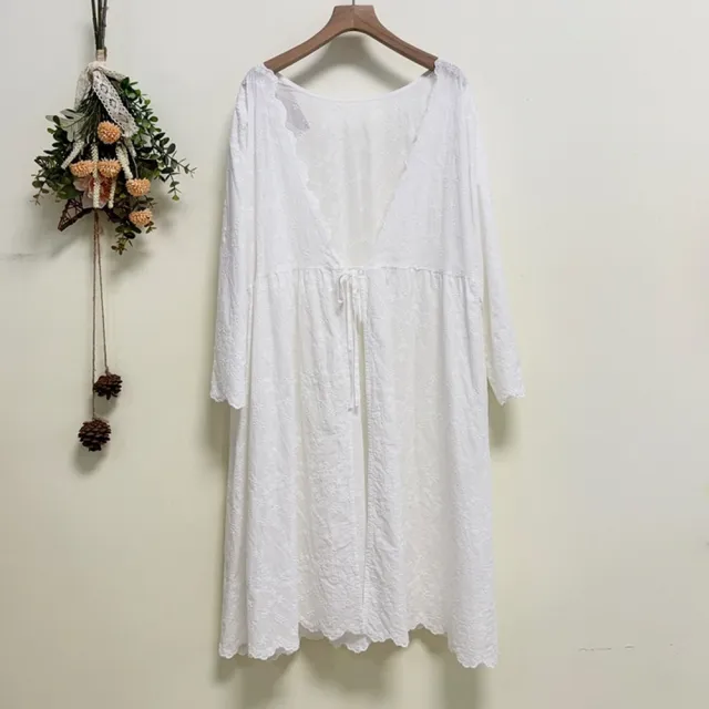 【巴黎精品】現貨+預購 罩衫防曬外套(刺繡日系純棉蕾絲女外套2色a1ja56)