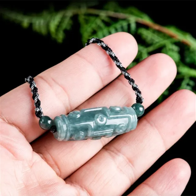 【Penny 珮妮】A貨翡翠藍水 九眼天珠 吊墜項鍊(母親節 父親節 生日禮物 交換禮物 情人節 尾牙 新年 結婚)
