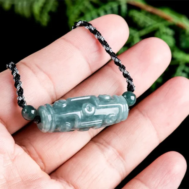 【Penny 珮妮】A貨翡翠藍水 九眼天珠 吊墜項鍊(母親節 父親節 生日禮物 交換禮物 情人節 尾牙 新年 結婚)