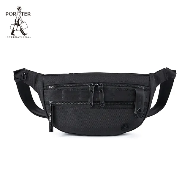 【PORTER INTERNATIONAL】自信經典NEW HEAT腰包(黑)