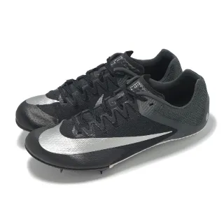 【NIKE 耐吉】田徑鞋 Zoom Rival Sprint 男鞋 黑 銀 釘鞋 氣墊 運動鞋(DC8753-001)