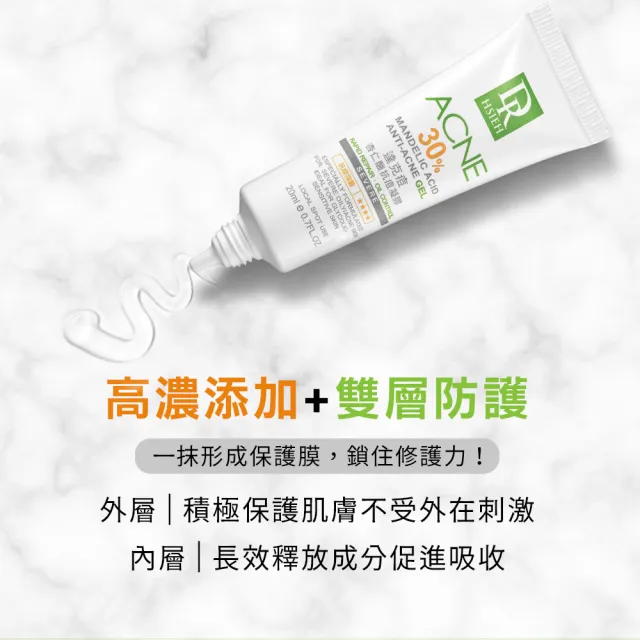 【Dr.Hsieh 達特醫】口罩痘救星★30%達克痘 杏仁酸抗痘凝膠20ml(改善大顆痘/官方直營)