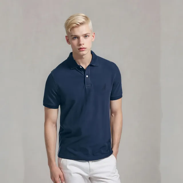 【NAUTICA】男女款 帆船 胸前小LOGO POLO衫 版型偏大(平輸品)