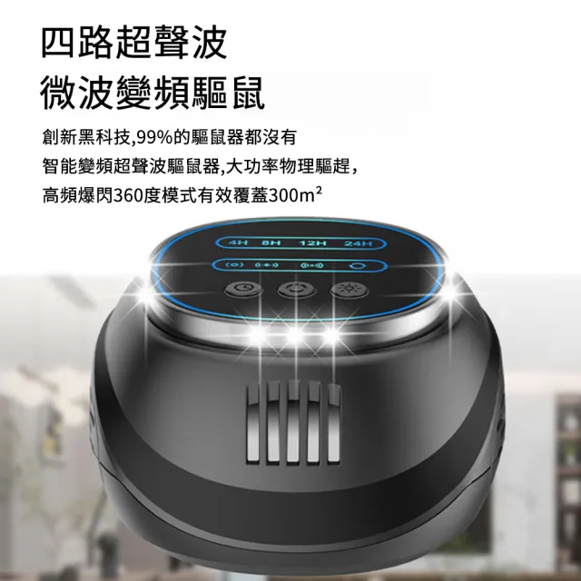 超聲波大功率驅鼠器 靜音超音波驅蟲器 靜音捕鼠器 滅鼠器 變頻電子驅蟲器  禮物