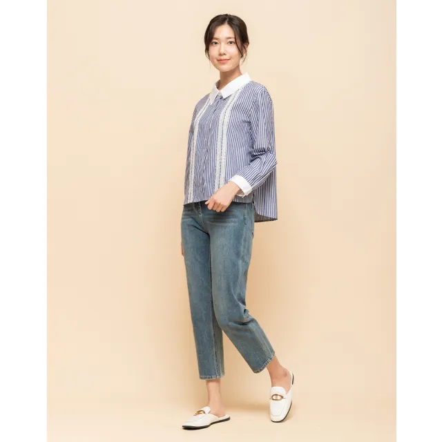 【perng yuh 芃諭名品】自在不羈 九分 刷色 牛仔褲(2025 SS Collection|4A春夏新品上市)