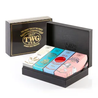 【TWG Tea】時尚茶罐四入禮盒組 伯爵金芽茶+皇后早餐茶+乘風高翔+紳士伯爵茶(紅茶 綠茶 南非國寶茶)