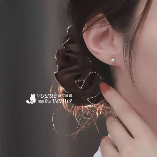 【維克維娜】小珍珠點綴925純銀耳環