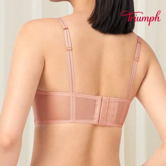 【Triumph 黛安芬】Premium歡沁系列 澎澎氣墊V型輕質鋼圈內衣  B-Ｄ(淡粉)