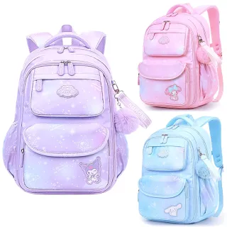 【優貝選】三麗鷗酷洛米/美樂蒂/大耳狗 漸層渲染印花 多夾層/護脊/防潑水 小學生書包3-6年級適用(平輸品)