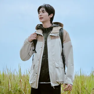 【Discovery Expedition】男版拉鍊外套 機能外套 防風 防潑水 抗UV 高透濕(DMWJ31051-IVD 邊佑錫同款)