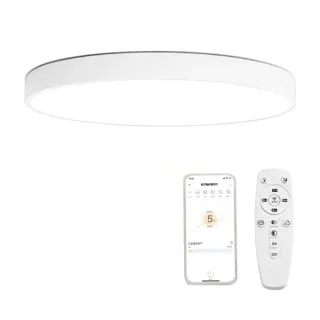 【聚美照明】吸頂燈 防藍光護眼燈 純白40cm 4200lm app全光譜(附無線遙控/臥室led吸頂燈/三色無極調光)