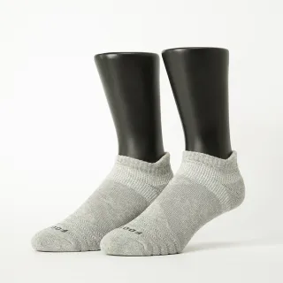 【FOOTER除臭襪】X型減壓經典輕壓力船短襪-男款-局部厚(T109-淺灰)