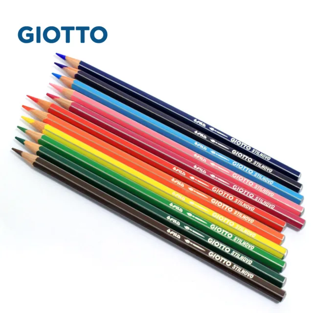 【GIOTTO】STILNOVO 水溶性彩色鉛筆-12色鐵盒|水性色鉛筆 不易斷芯