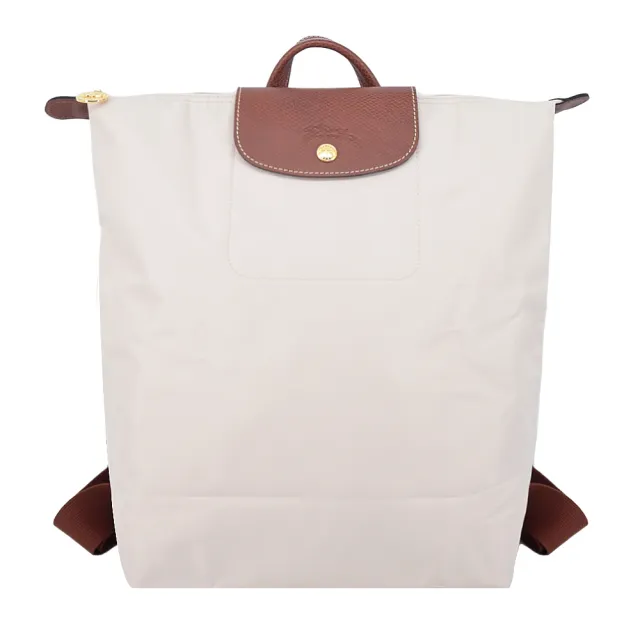 【LONGCHAMP】LE PLIAGE系列再生尼龍摺疊後背包(中/白紙)