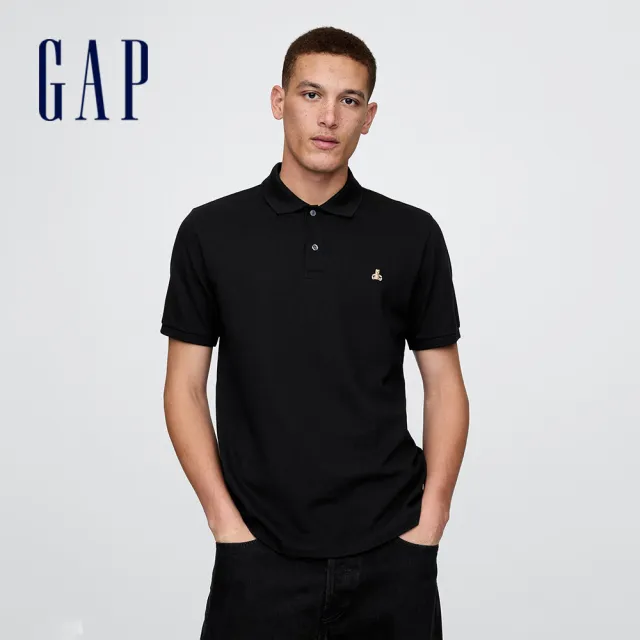 【GAP】男女裝 Logo純棉小熊印花刺繡圓領短袖T恤POLO衫-多款任選(607465&715775&708395&586306)