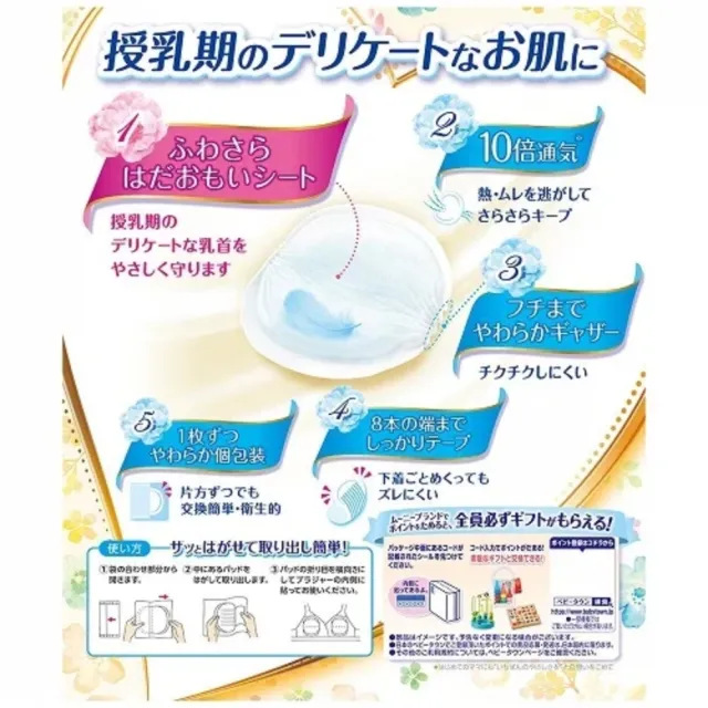 【MAMYPOKO】極上呵護母乳墊/溢乳墊 2入組 (滿意寶寶 日本境內版 平行輸入)