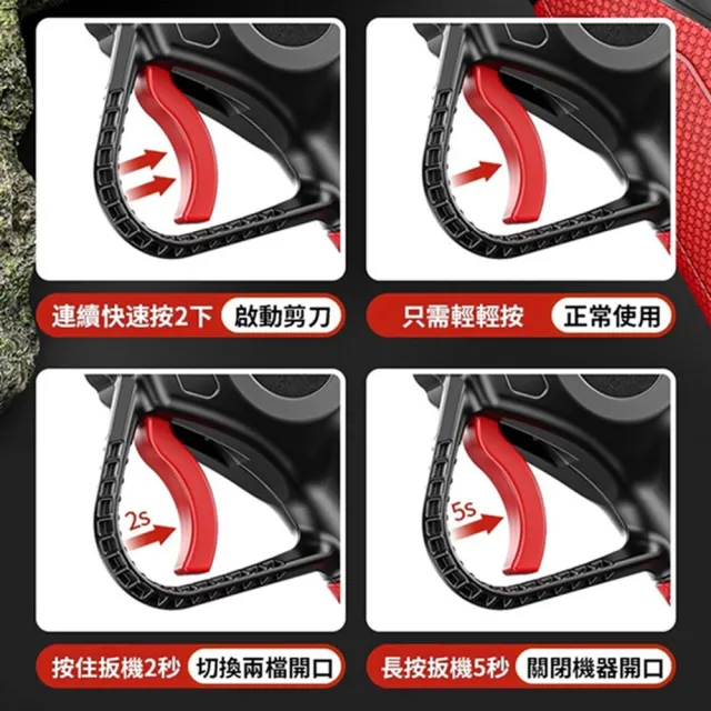 【Ogula 小倉】電動剪刀 5.0口徑尺寸 750W大功率 數顯極速版（五節兩電）全套配件(高枝剪/修枝剪/樹枝剪)
