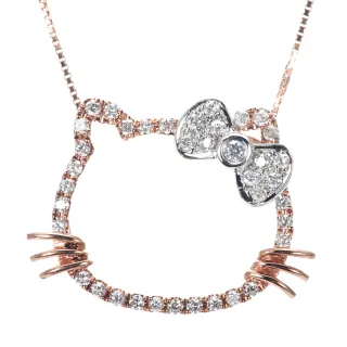 【DOLLY】0.50克拉 F/VS2 天然鑽石14K玫瑰金項鍊-006(母親節 情人節 交換禮物首選)