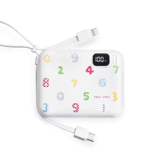 【E-books】SOU．SOU MY-PC-049 10000mAh 20W 2孔輸出快充行動電源(自帶線/37Wh)