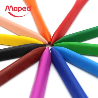 【法國Maped】不沾手三角蠟筆12色