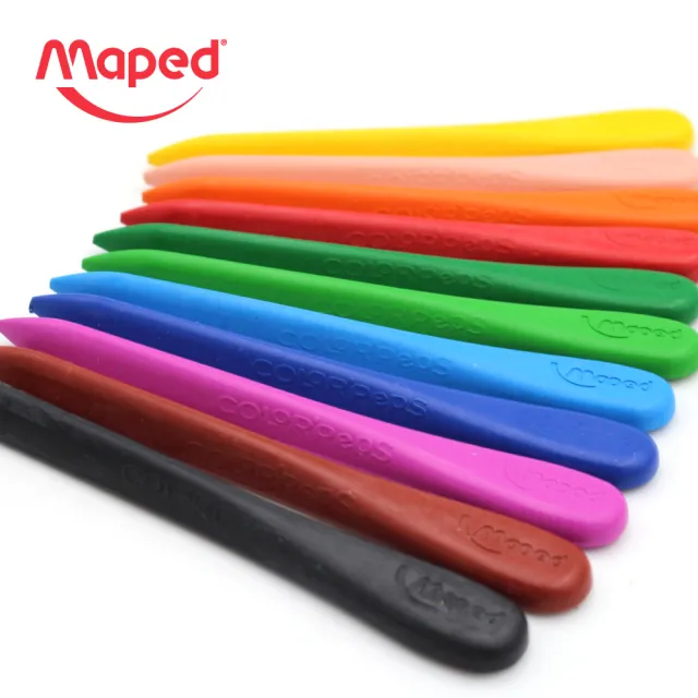 【法國Maped】不沾手三角蠟筆12色