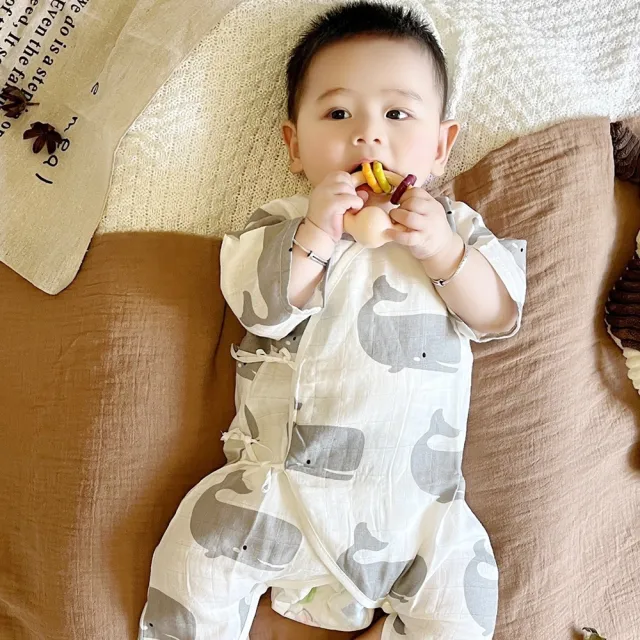 【Baby 童衣】新生兒紗布衣 男寶寶女寶寶純棉紗布蝴蝶衣 初生兒紗布嬰兒哈衣(共６色)