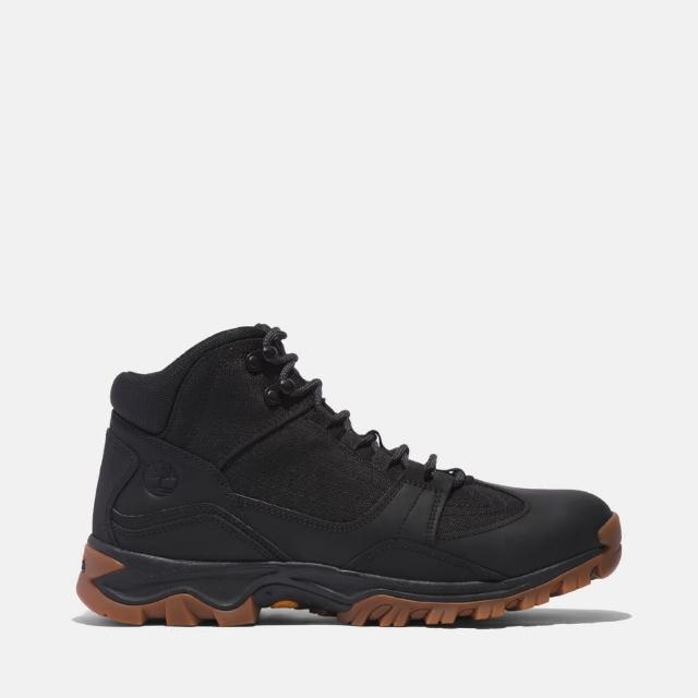 【Timberland】男款黑色中筒健行鞋(A68MRW02)